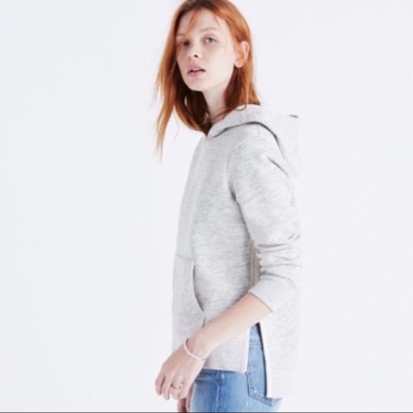Madewell Side-Slit Hoodie Sweatshirt - Picture 1 of 8